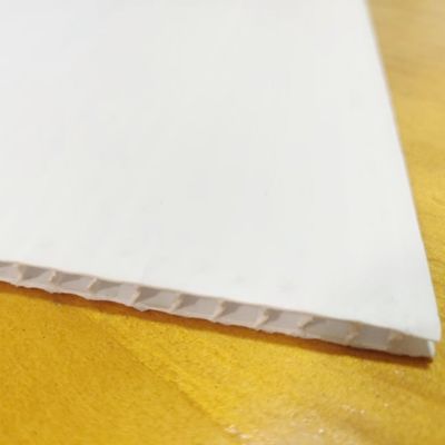 Aufbereitetes weißes Coroplast bedeckt 10mm leere gewölbte Kunststoffplatten