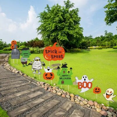 Custom Waterproof PP Yard Signs for Festival Celebrations, Outdoor Holiday Decorations, UV Printed Corrugated Plastic Lawn Signs for Events, Promotions, Parties and Seasonal Displays