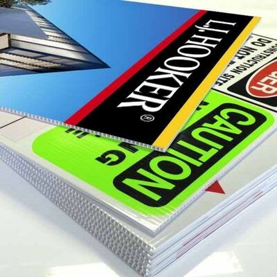Lightweight, waterproof corflute signs with custom sizes and printing. Suitable for indoor and outdoor use, with optional UV protection for durability.