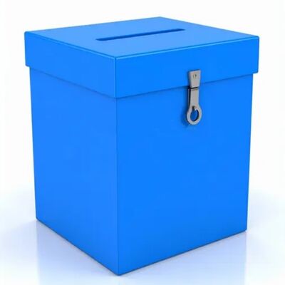 Individuelle PP-Kunststoff-Wahlurne Wellkunststoff-Polypropylen-Stimmbox mit Logoaufdruck, flaches Design, sicherer Schlossdeckel für Wahlen, Unternehmensabstimmungen und Gemeinschaftsveranstaltungen